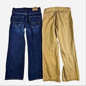 Children's Place Boys 10 Husky Khakis and Blue Jeans Lot of 2